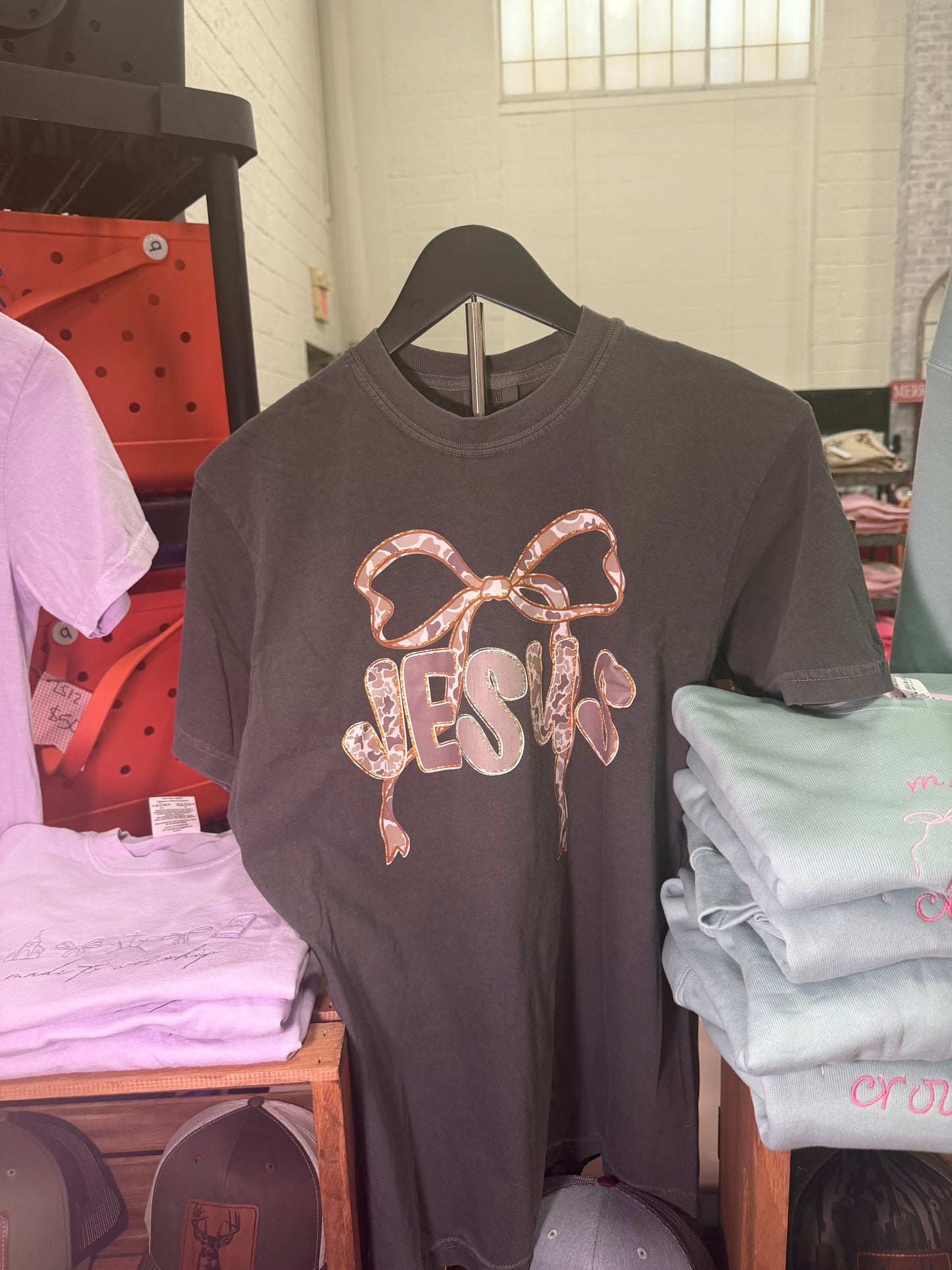 Camo Coquette Jesus Comfort Color Tee