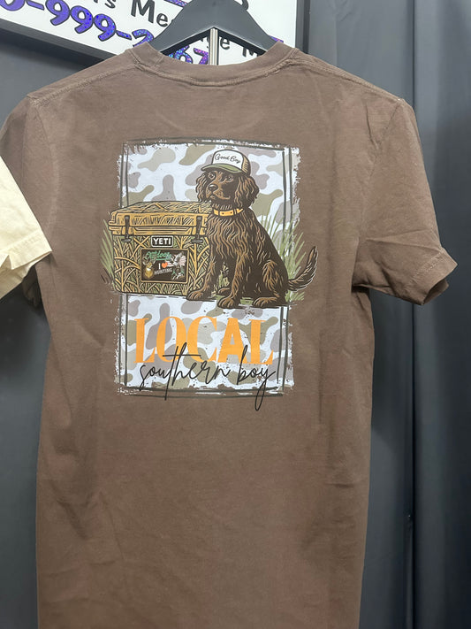 Local Boy Camo Dog on Cooler