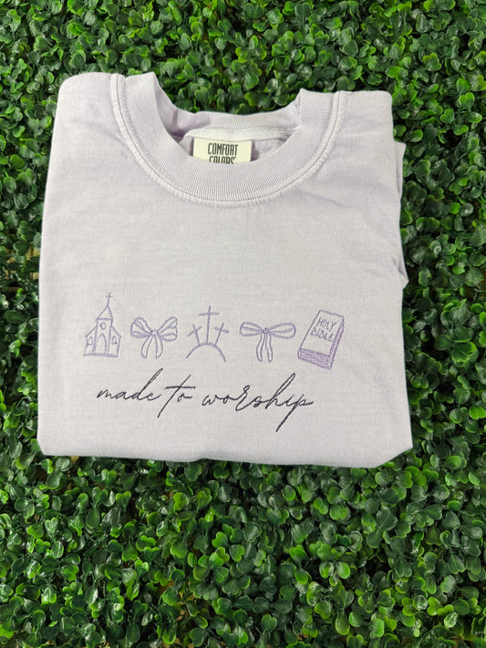Made to Worship Emb Comfort Color Tee