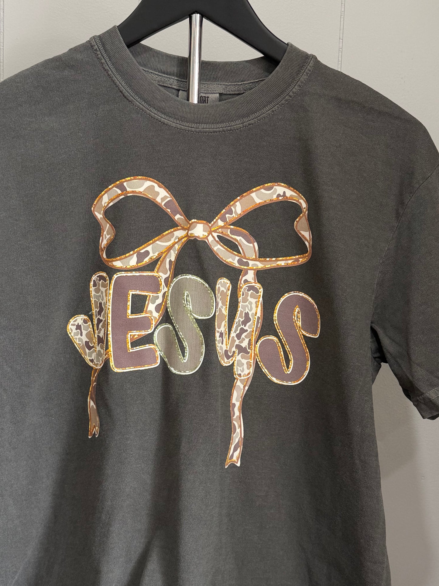 Camo Coquette Jesus Comfort Color Tee